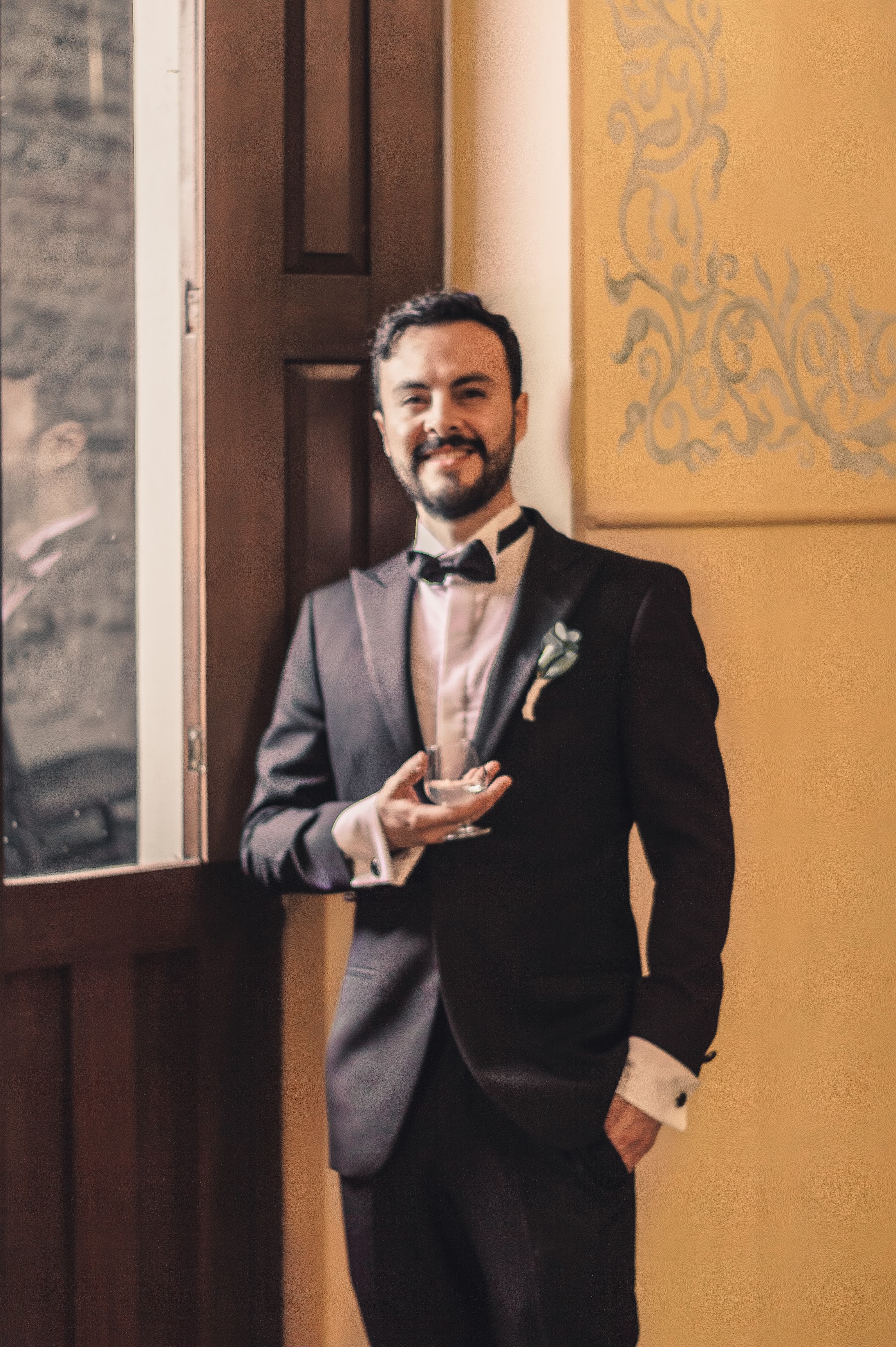 Retrato de Joss antes de la ceremonia.